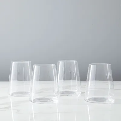 Horizon Lead-Free Crystal Stemless Wine Glass Sets | West Elm