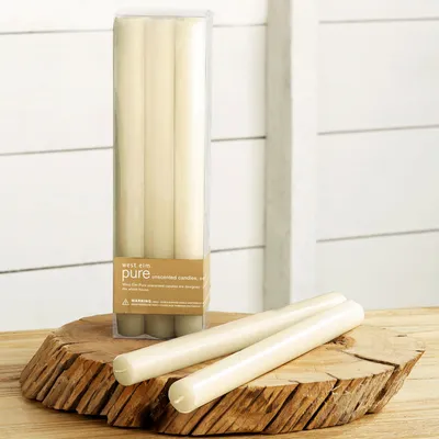 Unscented Wax Taper Candles | West Elm