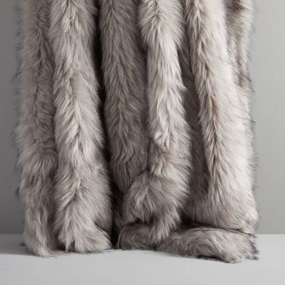 Faux Fur Brushed Tips Throw | West Elm