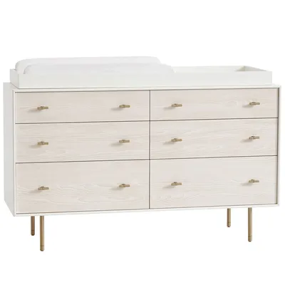 Modernist 6-Drawer Changing Table (56") - White | West Elm