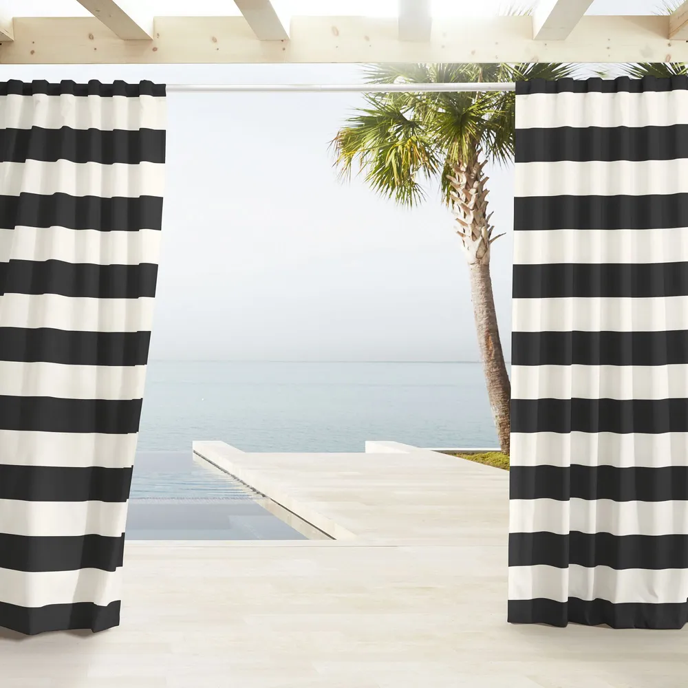 Outdoor Stripe Curtains | West Elm