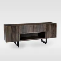 Modern Solid Wood & Iron Media Console | West Elm