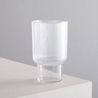 Fluted Acrylic Tall Drinking Glass Sets | West Elm