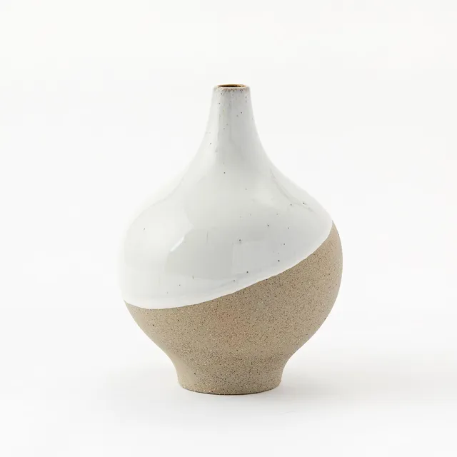 Sanibel White Textured Ceramic Vases