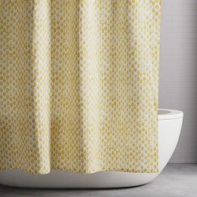 Organic Stamped Dots Shower Curtain | West Elm