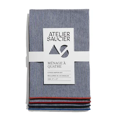 Atelier Saucier Americana Stripe Napkin Set | West Elm