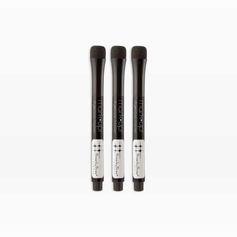 Three by Seattle Mark Up! Dry Erase Markers, Set of 3, Desk Accessories & Organizers | West Elm