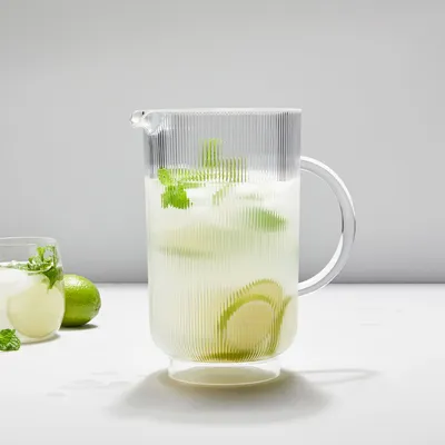 Fluted Acrylic Pitcher, Bar Accessories | West Elm