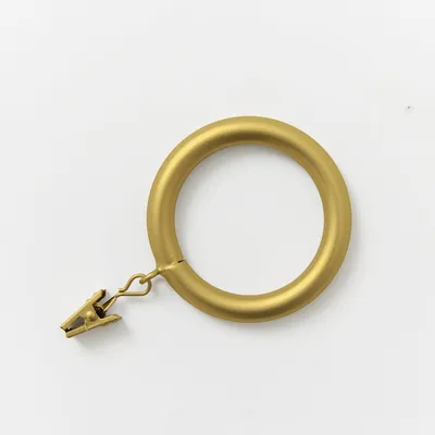 Round Metal Curtain Rings (Set Of 7) - Antique Brass | West Elm