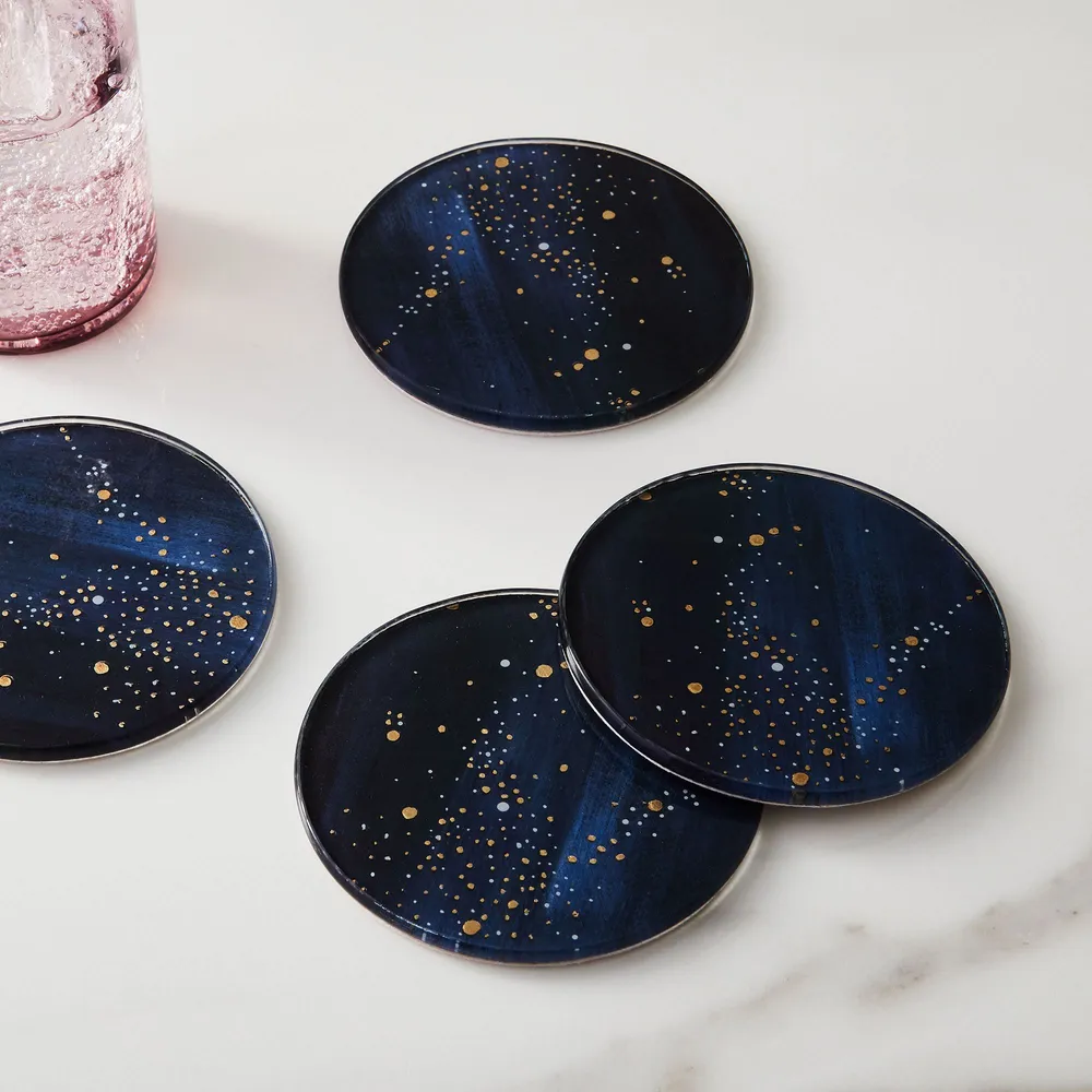 Constellation Glass Coasters (Set of 4) | West Elm