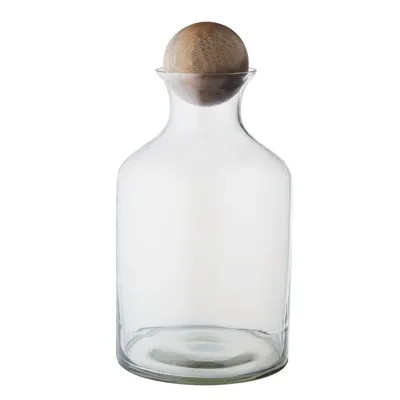 Glass Decanters with Wood Stoppers, Bar Accessories | West Elm