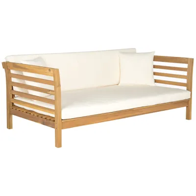 Natural Wood Outdoor Daybed | West Elm