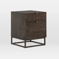 Carved Mango Wood Filing Cabinet | Modern Living Room Furniture West Elm