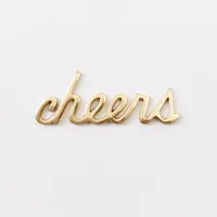 Brass Word Object - Cheers, Decorative Accents | West Elm