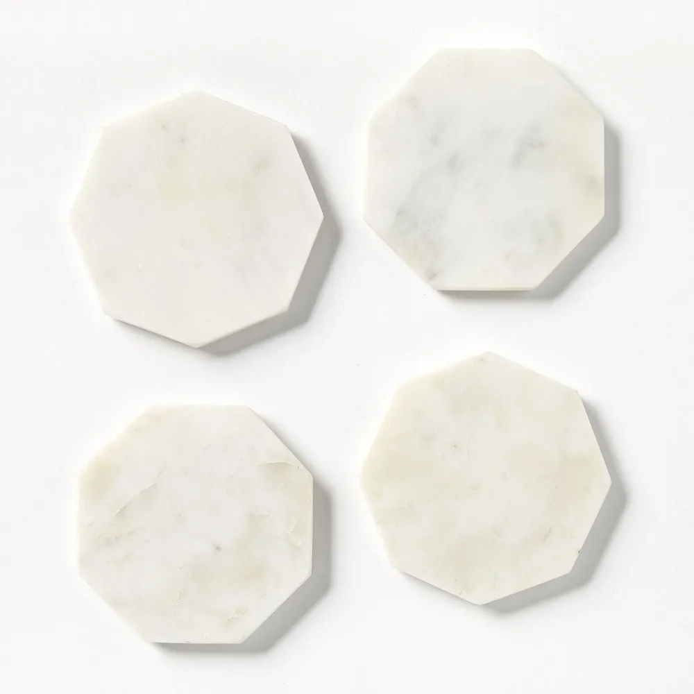 Marble Octagonal Coasters (Set of 4) | West Elm