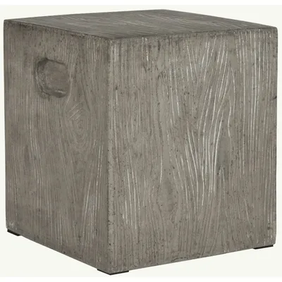 Cube Concrete Outdoor Accent Table (14.9") | West Elm