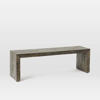 Emmerson® Reclaimed Wood Dining Bench - Stone Gray | West Elm