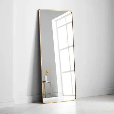 Modern Streamline Floor Mirror | West Elm