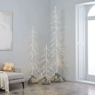 Light-Up White Trees | West Elm