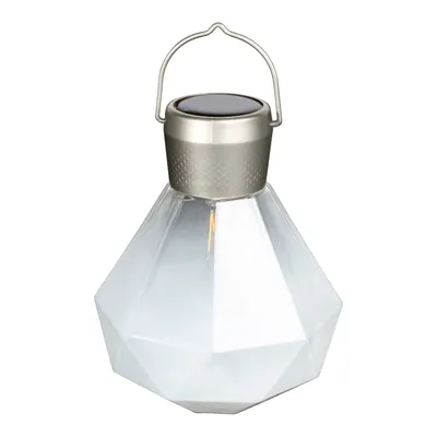 Solar Gem Cut Glass Lantern – Milk | West Elm