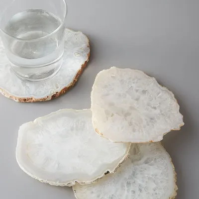 Clouded Agate Coasters | West Elm