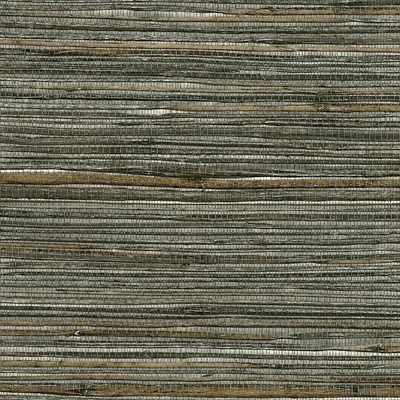 Metallic Gunmetal Grasscloth Wallpaper | West Elm