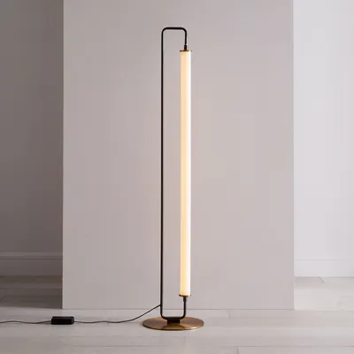 Linear Metal LED Floor Lamp | West Elm