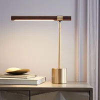 Linear Wood LED USB Table Lamp | Modern Lighting West Elm