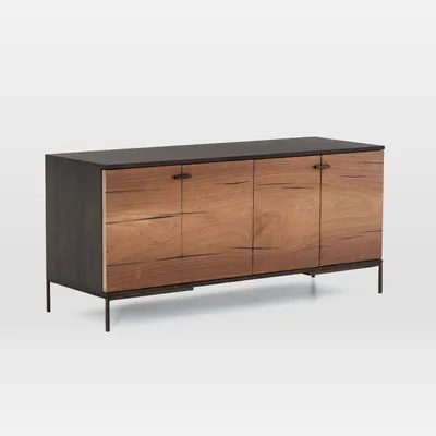 Natural Wood Media Console (52"–78") | West Elm