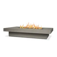 Concrete Lipped Rectangle Fire Table | West Elm