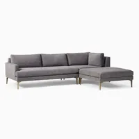 Andes 3 Piece Chaise Sectional | Sofa With West Elm