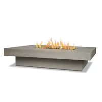 Concrete Lipped Rectangle Fire Table | West Elm