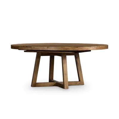 Emmerson® Round Expandable Dining Table (60"–72") | West Elm