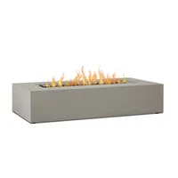 Concrete 56" Low Rectangle Fire Table | West Elm