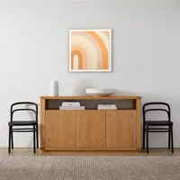 Apricot Cake Stripes Framed Wall Art by Erica Hauser | West Elm