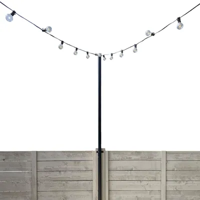 String Light Pole Stands w/ Mounting Brackets | West Elm