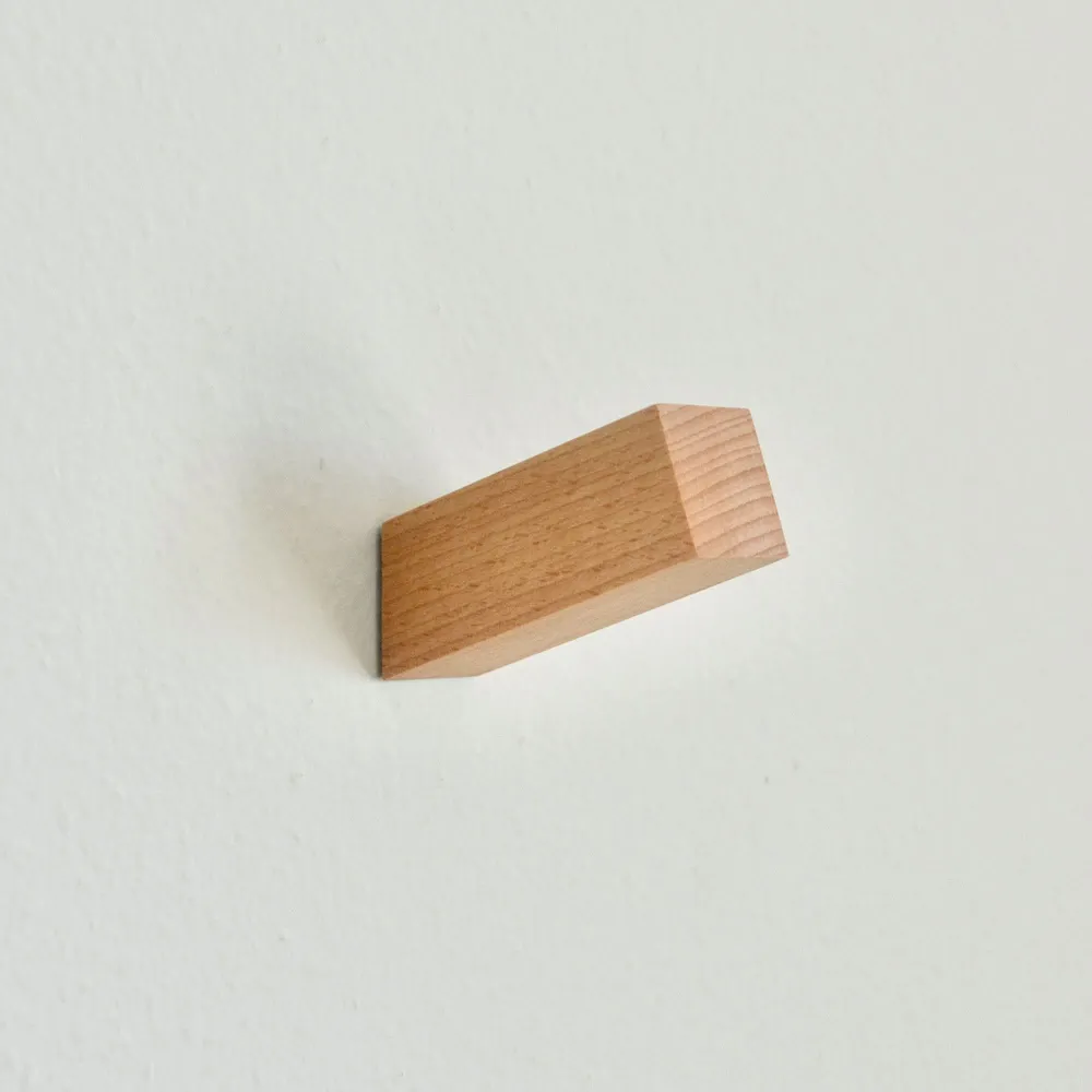 Modern Home by Bellver Wooden Squared Peg Wall Hooks - Set of 4 | West Elm