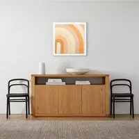 Apricot Cake Stripes Framed Wall Art by Erica Hauser | West Elm