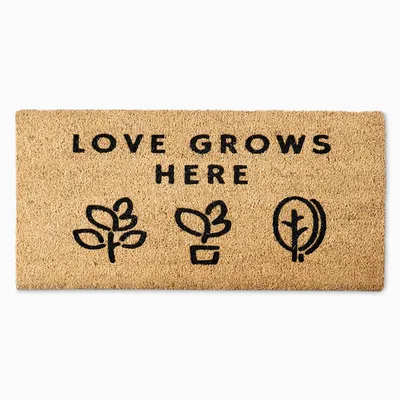 Nickel Designs Doormat - Love Grows Here | West Elm