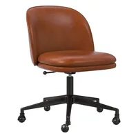 Wayne Leather Swivel Office Chair | West Elm