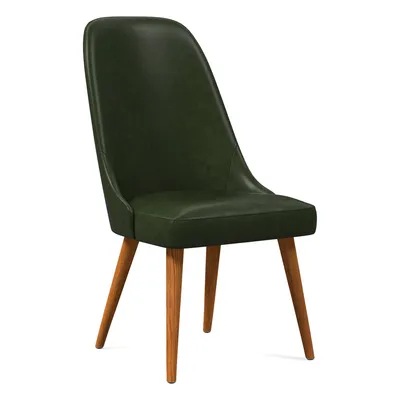 Mid-Century High Back Leather Dining Chair | West Elm