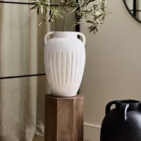 Grooved Ceramic Vases | West Elm