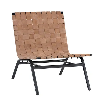 Woven Leather Lounge Chair | West Elm