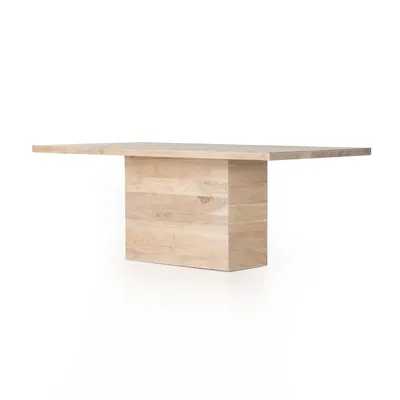 Block Base Rectangular Dining Table (82") | West Elm
