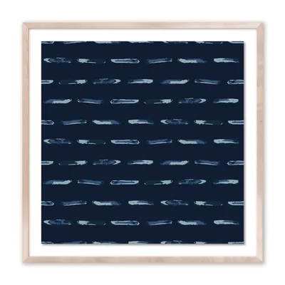 Indigo Blue Stripe Framed Wall Art | West Elm