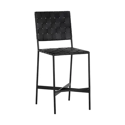 Woven Leather Bar & Counter Stools | West Elm