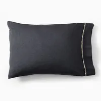 European Flax Linen Pom Sheet Set & Pillowcases | West Elm