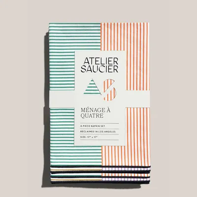 Atelier Saucier Marfa Stripe Napkins (Set of 4) | West Elm