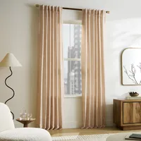 Silky TENCEL™ Striated Curtain | West Elm