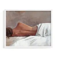 Draped Figure Study White Framed Wall Art by Minted for West Elm |